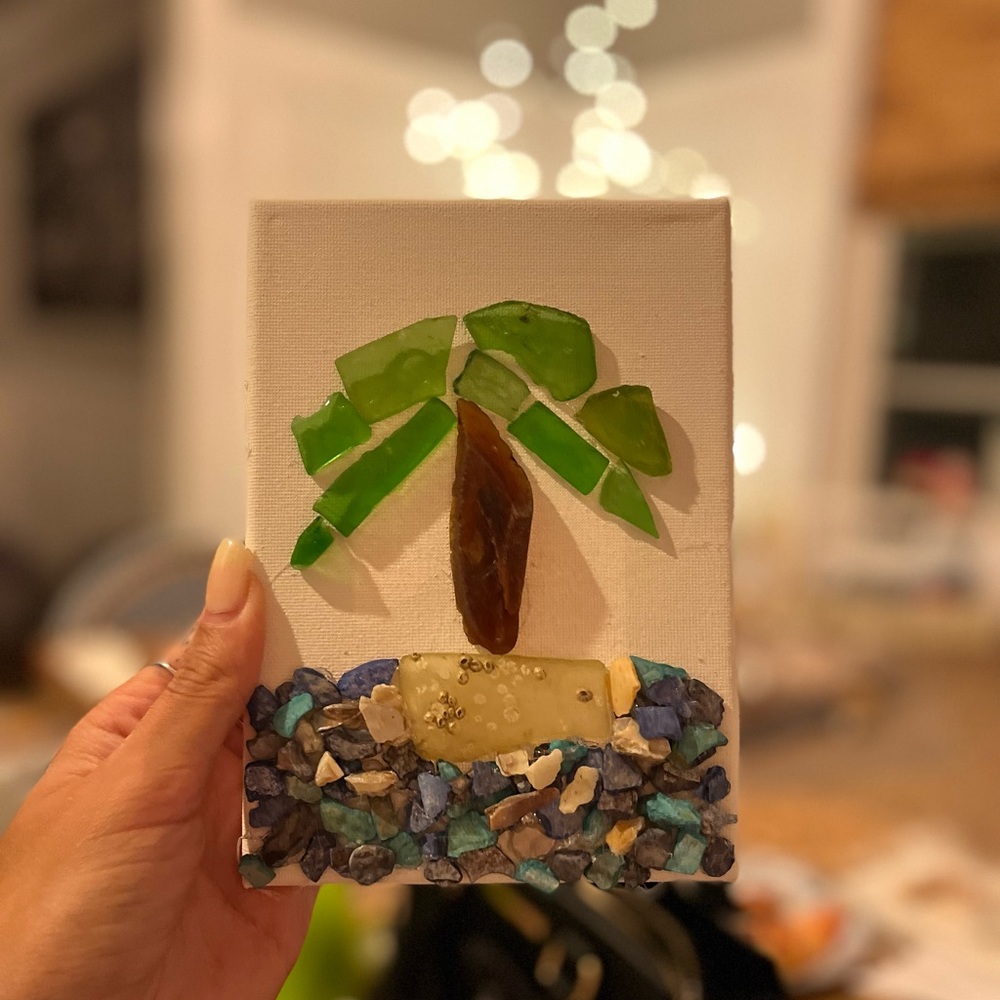 Sea Glass Art (hand collected and made by me)